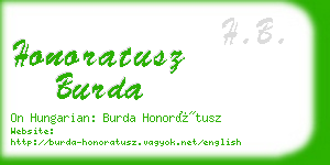 honoratusz burda business card